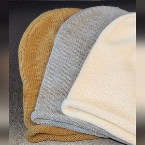 Cozy Knit Beanies in Cream, Gray, Or Tan. Pick Your Color